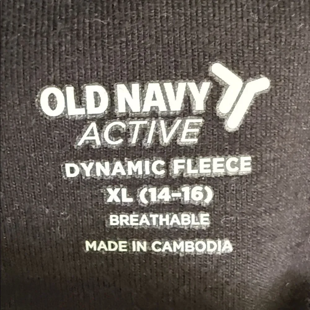 Old Navy Active Dynamic Fleece Black Pullover Sweatshirt